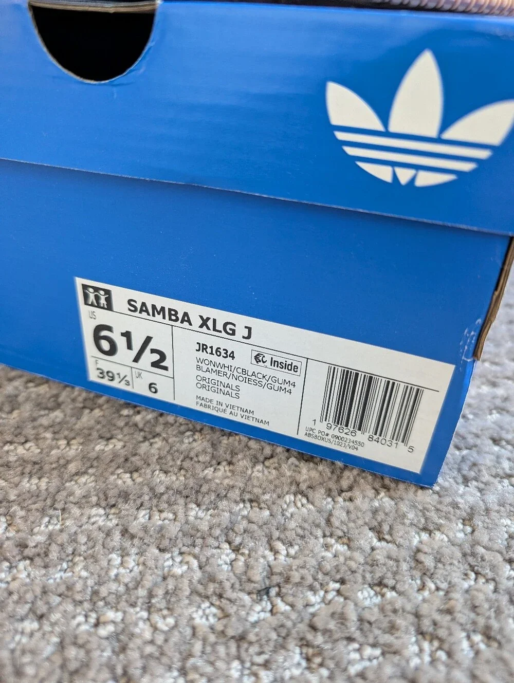 NWT Adidas Samba XLG Big Kid/Men's 6.5 Or Women's 7.5
